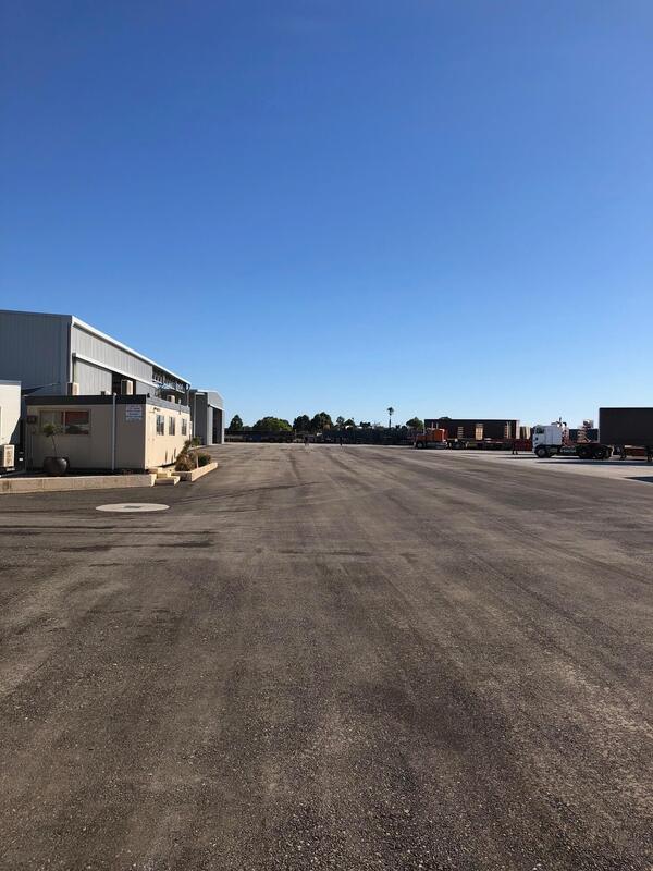 This is a photo of a hardstand driveway which is in the process of being installed by Renmark Road Tech SA